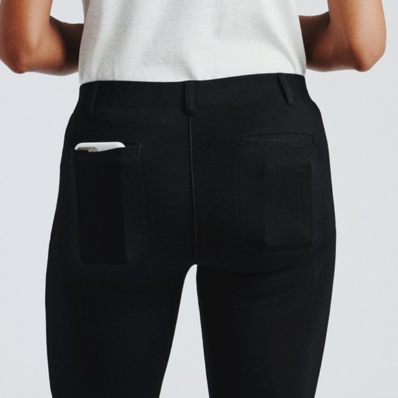 Betabrand Dress Pant Yoga Skinny Two-Pocket Black Small Long - Picture 6 of 8